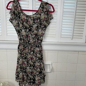 Express date night floral dress flattering waist